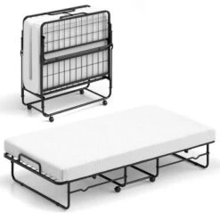 Costway 41 Costway Twin Size Folding Bed 38" X 75" Rollaway Guest Bed Portable Sleeper Bed