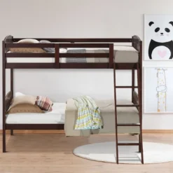 Costway Wood Solid Hardwood Twin Bunk Beds Detachable Safety Rail 15 Costway Wood Solid Hardwood Twin Bunk Beds Detachable Safety Rail -Costway GUEST 56b7a79f 5d7b 487a a21b 04fc6d396c13