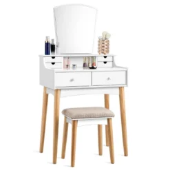 Costway Vanity Table 6 Dressing Table Cushioned Stool Makeup Table 11 Costway Vanity Table 6 Dressing Table Cushioned Stool Makeup Table -Costway GUEST 56be7a87 9dd0 4779 a611 2cf03d4f01ea