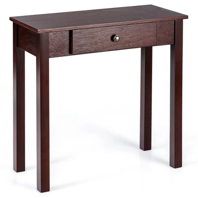 Costway Console Table With Drawer Entryway Hallway Accent Wooden Table Espresso 7 Costway Console Table With Drawer Entryway Hallway Accent Wooden Table Espresso - Image 7
