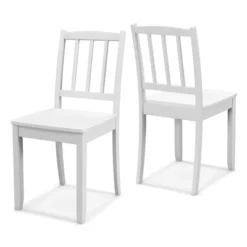 Costway Wood Dining Chair Set Of 2 With Rubber Wood Legs Curved Backrest For Kitchen White/Black/Brown -Costway GUEST 57c1dce0 e447 4b66 9ef7 d9e2dadc6af2