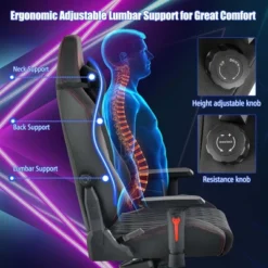 Costway Gaming Chair With Meta Base Class-4 Gas Lift 4D Armrest & Adjustable Lumbar Support -Costway GUEST 58382a53 ab10 40af 8c08 8b7e0d6fe68e