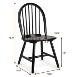 Costway Set Of 4 Vintage Windsor Dining Side Chair Wood Spindleback Kitchen Room BlackWhite 13 Costway Set Of 4 Vintage Windsor Dining Side Chair Wood Spindleback Kitchen Room BlackWhite -Costway GUEST 58707bd7 384e 46d9 a823 debcc601ba51