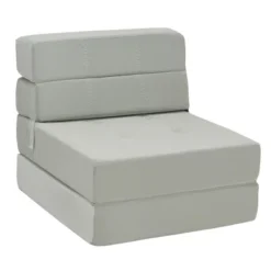 Costway Tri-Fold Fold Down Chair Flip Out Lounger Convertible Sleeper Bed Couch Dorm Grey -Costway GUEST 59c6b067 1109 41f7 a8ab f8253af44e31
