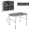 Costway Folding Grill Table For Camping Lightweight Aluminum Metal Grill Stand Table
