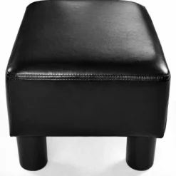 Costway Small Ottoman Footrest PU Leather Footstool Rectangular Seat Stool Black 17 Costway Small Ottoman Footrest PU Leather Footstool Rectangular Seat Stool Black -Costway GUEST 5a353471 3843 4173 bd48 4697d5b15bb8
