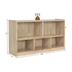 Costway Kids 5-Cube Storage Cabinet 2-Shelf Wood Bookcase Organizer Natural -Costway GUEST 5a6535b3 15af 44da a550 55fdfaf3302d