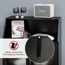 Costway Kitchen Storage Cupboard Buffet Cabinet Sideboard W/ Open Cubby & 2 Glass Doors 13 Costway Kitchen Storage Cupboard Buffet Cabinet Sideboard W/ Open Cubby & 2 Glass Doors -Costway GUEST 5ae70bfb 4957 428a a256 3d5bf8669cb1