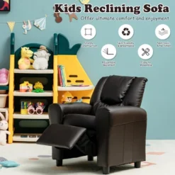 Costway Kids Recliner Chair PU Leather Armrest Sofa W/Footrest Cup Holder BeigeBrown 14 Costway Kids Recliner Chair PU Leather Armrest Sofa W/Footrest Cup Holder BeigeBrown -Costway GUEST 5cb51617 e1b1 481e b3f4 34a7a311c3e3