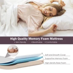 Costway Folding Bed W/Memory Foam Mattress Dust-Proof Bag Rollaway Metal Bed Sleeper Made In Italy 15 Costway Folding Bed W/Memory Foam Mattress Dust-Proof Bag Rollaway Metal Bed Sleeper Made In Italy -Costway GUEST 5cc7eb0b 8abf 4859 9b8c 0a78db36de7c