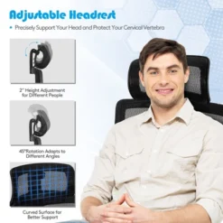 Costway Ergonomic Office Chair High-Back Mesh Chair W/Adjustable Lumbar Support -Costway GUEST 5cff5ede 2fbd 417a 9f4d 46837718445d