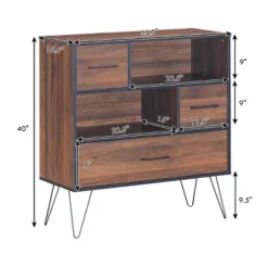 Costway Sideboard Storage Cabinet Multipurpose Display Unit W/Metal Leg & Drawers Walnut 11 Costway Sideboard Storage Cabinet Multipurpose Display Unit W/Metal Leg & Drawers Walnut -Costway GUEST 5d636957 69cb 4f75 963a a14486d93592
