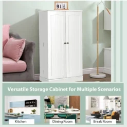 Costway 41'' Farmhouse Kitchen Pantry Storage Cabinet W/Doors Adjustable Shelves 12 Costway 41'' Farmhouse Kitchen Pantry Storage Cabinet W/Doors Adjustable Shelves -Costway GUEST 5d8926ee a298 48a2 a766 aad67e347e56