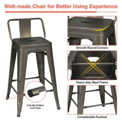 Costway 5 PCS Dining Table Set Kitchen Rectangular Counter Height Table W/ 4 Bar Stools -Costway GUEST 5dcdf767 1263 4ae1 ab07 d7a480c4e28a