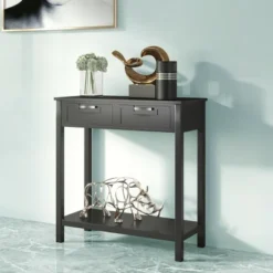 Costway Accent Console Table Entryway Sofa Foyer Table Storage Shelf W/2 Drawers 14 Costway Accent Console Table Entryway Sofa Foyer Table Storage Shelf W/2 Drawers -Costway GUEST 5e2f2fff c121 4d19 9566 8c8af8173889