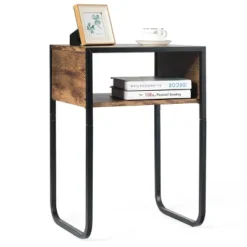 Costway Side Table Industrial Coffee Table W/Metal Frame Rustic End Table Nightstand 13 Costway Side Table Industrial Coffee Table W/Metal Frame Rustic End Table Nightstand -Costway GUEST 5f05fb45 17b7 45bc 9cb4 72528f14966e