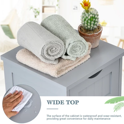 Costway Floor Storage Cabinet Bathroom Organizer Free Standing Drawers 5 Costway Floor Storage Cabinet Bathroom Organizer Free Standing Drawers - Image 5