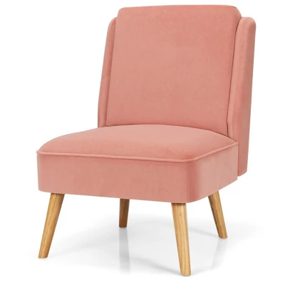 Costway Velvet Accent Chair Single Sofa Chair Leisure Chair With Wood Frame 11 Costway Velvet Accent Chair Single Sofa Chair Leisure Chair With Wood Frame - Image 11