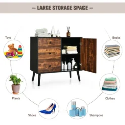 Costway Storage Cabinet W/Drawer & Side Cabinet 31.5'' Sideboard Dresser Cupboard -Costway GUEST 609c02ef 1109 403c 8bea db631156355c