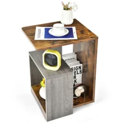 Costway 2PCS 3 Tier Sofa Side End Table Storage Shelf Compact For Living Room Bedroom -Costway GUEST 6174cb84 bef7 47fd a344 088ef6e23bda