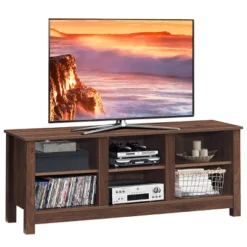 Costway TV Stand Cabinet For TV's Up To 60'' Entertainment Center W/Storage Shelves BlackBrown 21 Costway TV Stand Cabinet For TV's Up To 60'' Entertainment Center W/Storage Shelves BlackBrown -Costway GUEST 61c45e34 0161 4223 9320 64fd04ec47fe
