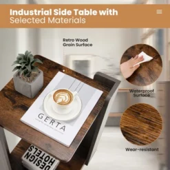 Costway 2PCS 2 Tier Sofa Side End Table Storage Shelf Small Spaces Living Room Bedroom -Costway GUEST 61fc9bbc 9235 465e 85e0 68216f7ae87a