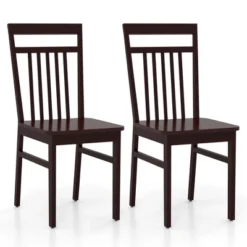 Costway Farmhouse Dining Chair Set Of 2/4 Armless Wooden Chair With Slanted High Backrest 16 Costway Farmhouse Dining Chair Set Of 2/4 Armless Wooden Chair With Slanted High Backrest -Costway GUEST 626d5eb6 6907 4986 b8d6 0bc9bb47433f