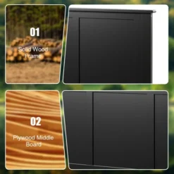 Costway Full Wood Headboard Flat Panel Pre-drilled Holes Height Adjustment -Costway GUEST 63236539 92f1 4de2 9fe3 65ea81ef1686