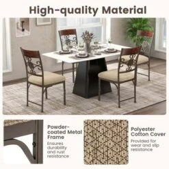 Costway Set Of 2/4 Dining Room Chairs Armless Kitchen Chairs Set With Seat Cushion -Costway GUEST 63dce7f4 b50e 48ec 98b3 1e1afe270786