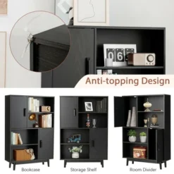 Costway Sideboard Storage Cabinet Bookshelf Cupboard W/Door Shelf Black / White / Espresso 16 Costway Sideboard Storage Cabinet Bookshelf Cupboard W/Door Shelf Black / White / Espresso -Costway GUEST 6410422f 68f3 4adc b0a1 23d72ebf7951