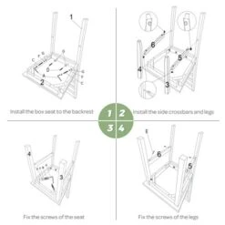 Costway Dining Chair Set Of 4 Modern Kitchen Wood Chairs W/ Solid Rubber Wood Structure 15 Costway Dining Chair Set Of 4 Modern Kitchen Wood Chairs W/ Solid Rubber Wood Structure -Costway GUEST 6412be77 d6d8 4b14 ab6b 0c2357d404cb