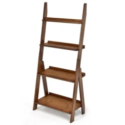 Costway 4 Tiers Bamboo Ladder Shelf Bookcase Storage Organizer Plant Flower Stand 19 Costway 4 Tiers Bamboo Ladder Shelf Bookcase Storage Organizer Plant Flower Stand -Costway GUEST 644f357a 0314 43f2 8e7d 1f02ae819435
