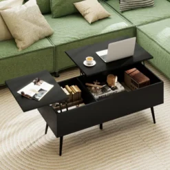 Costway Lift Top Coffee Table W/ Storage Multi-Functional Home Center Accent Table For Living Room Black -Costway GUEST 655b5e94 b411 486c bd7d 7b14a93619d1