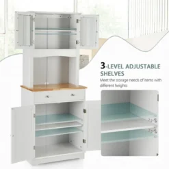 Costway Buffet Hutch Kitchen Storage Cabinet W/ Microwave Stand Storage Shelves 15 Costway Buffet Hutch Kitchen Storage Cabinet W/ Microwave Stand Storage Shelves -Costway GUEST 656331bb aac5 4115 84ac d77919a98966