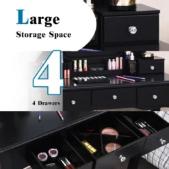 Costway Vanity Dressing Table Set W/Removable Box &10 Dimmable Bulbs Touch Switch 17 Costway Vanity Dressing Table Set W/Removable Box &10 Dimmable Bulbs Touch Switch -Costway GUEST 656a5b02 560b 4454 a3c9 e04222fd2066