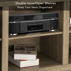 Costway Rustic TV Stand Entertainment Center Farmhouse Console Storage Wood Cabinet -Costway GUEST 65d144f6 acdf 4abd a45b 030da27aa720