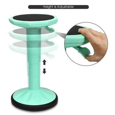 Costway Wobble Chair Height Adjustable Active Learning Stool Sitting Home Office Green Backless Silicone 6 Costway Wobble Chair Height Adjustable Active Learning Stool Sitting Home Office Green Backless Silicone - Image 6