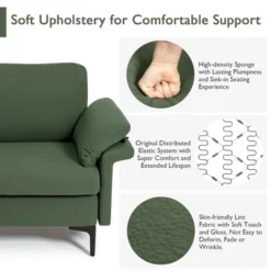 Costway Set Of 2 Upholstered Single Sofa Fabric Accent Armchair Metal Legs 15 Costway Set Of 2 Upholstered Single Sofa Fabric Accent Armchair Metal Legs -Costway GUEST 66f50e5a 179b 495e 8488 4887128edd89