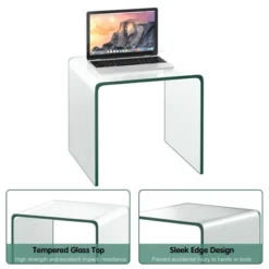 Costway Tempered Glass End Table Transparent Sofa Side Accent Table Living Room -Costway GUEST 67dcd406 31db 443c 9a98 8852ec85298e