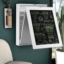 Costway White Wall Mounted Table Convertible Desk Fold Out Space Saver Chalkboard -Costway GUEST 68c95874 4fb3 4e7e 8180 301eb4268879