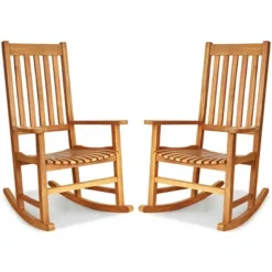 Costway 2PCS Wood Rocking Chair Porch Rocker High Back Garden Seat Indoor Outdoor 23 Costway 2PCS Wood Rocking Chair Porch Rocker High Back Garden Seat Indoor Outdoor -Costway GUEST 6921e2e1 2191 4707 a122 8e5834fe27b6