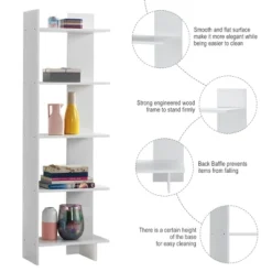 Costway Set Of 2 Bookcase Storage 5-Tier Open Shelf Display Room Divider -Costway GUEST 6e736d4b 8d2c 443b bfad a39db99fe006