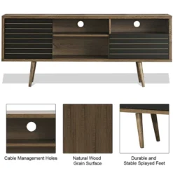 Costway Modern TV Stand/Console Cabinet 3 Shelves Storage Drawer Splayed Leg Wood/Black 15 Costway Modern TV Stand/Console Cabinet 3 Shelves Storage Drawer Splayed Leg Wood/Black -Costway GUEST 6ead3d33 4d2d 4868 b05e 13aee310712b