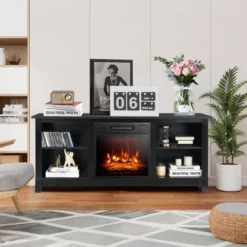 Costway 58'' 2-Tier Fireplace TV Stand W/18'' 1400W Electric Fireplace 65'' -Costway GUEST 6ee047e7 9358 48b8 8ed8 4e55c3ae902a