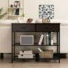 Costway Console Entryway Sofa Table With 2 Drawers For Entrance Living Room Rustic Brown/Walnut