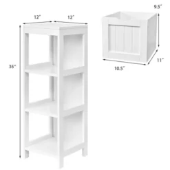 Costway Bathroom Floor Cabinet Side Wooden Storage Organizer W/ Removable Drawers White 11 Costway Bathroom Floor Cabinet Side Wooden Storage Organizer W/ Removable Drawers White -Costway GUEST 6f6e00ee 02f9 4934 9bcb d28cc29a964c
