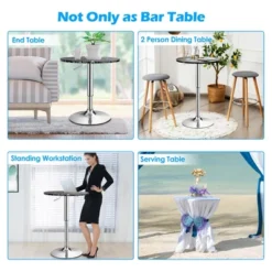 Costway 6PCS Round Bistro Bar Table Height Adjustable 360-degree Swivel WhiteBlack 15 Costway 6PCS Round Bistro Bar Table Height Adjustable 360-degree Swivel WhiteBlack -Costway GUEST 71987e72 c7b9 4ec2 addf 7fadaa38ad45 2