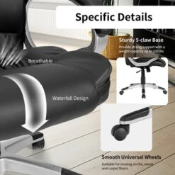 Costway Ergonomic Office Task Chair High Back Leather Swivel -Costway GUEST 71dfb5ca 7cf8 47f3 b60d e7f7c84fa682