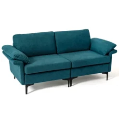 Costway Modern Loveseat Fabric 2-Seat Sofa Couch For Small Space W/ Metal Legs BlueRust Red 20 Costway Modern Loveseat Fabric 2-Seat Sofa Couch For Small Space W/ Metal Legs BlueRust Red -Costway GUEST 722c9b0d abfc 4b57 9c56 0ae3dd25f6ae