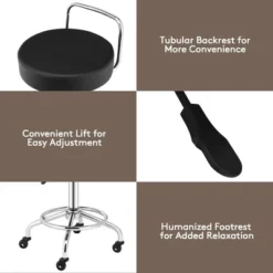 Costway Pneumatic Work Stool Rolling Swivel Task Chair Spa Office Salon W/Cushioned Seat 17 Costway Pneumatic Work Stool Rolling Swivel Task Chair Spa Office Salon W/Cushioned Seat -Costway GUEST 724f8627 b0ce 4ccc b93e 4ce9c8631bd5